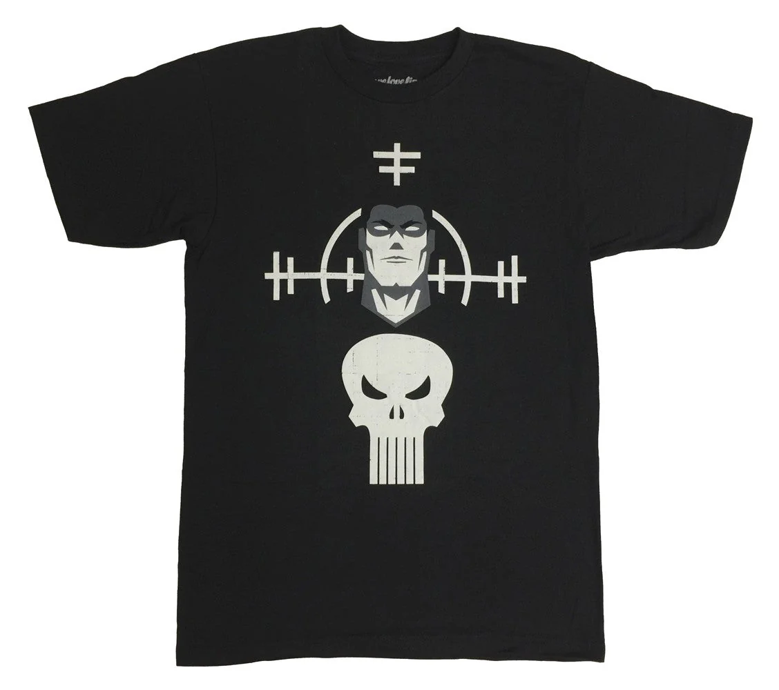 Punisher Minimal Marvel Comics Adult T-Shirt - Image 1