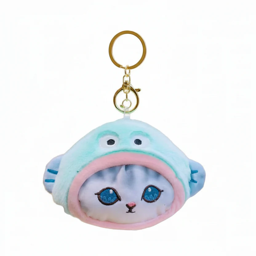 Mofusand Sanrio Hangyodon Coin Purse Keychain - Image 1