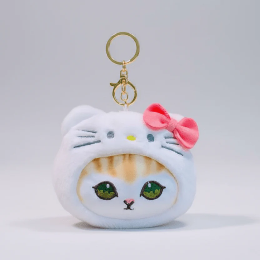 Mofusand Sanrio Hello Kitty Coin Purse Keychain - Image 2