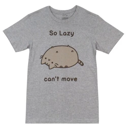 Pusheen The Cat So Lazy Can’t Move Cute Adult T-Shirt
