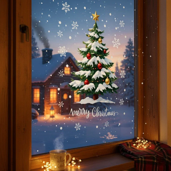 Merry Glow 3D Christmas Tree Sticker - Image 3