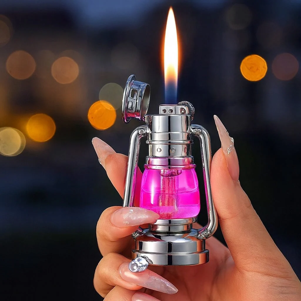 Mini Retro Flame Lantern Torch Lighter - Image 3