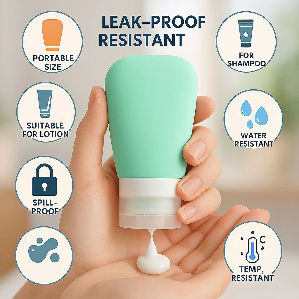 Leak-proof Silicone Refillable Travel Bottle - Image 3