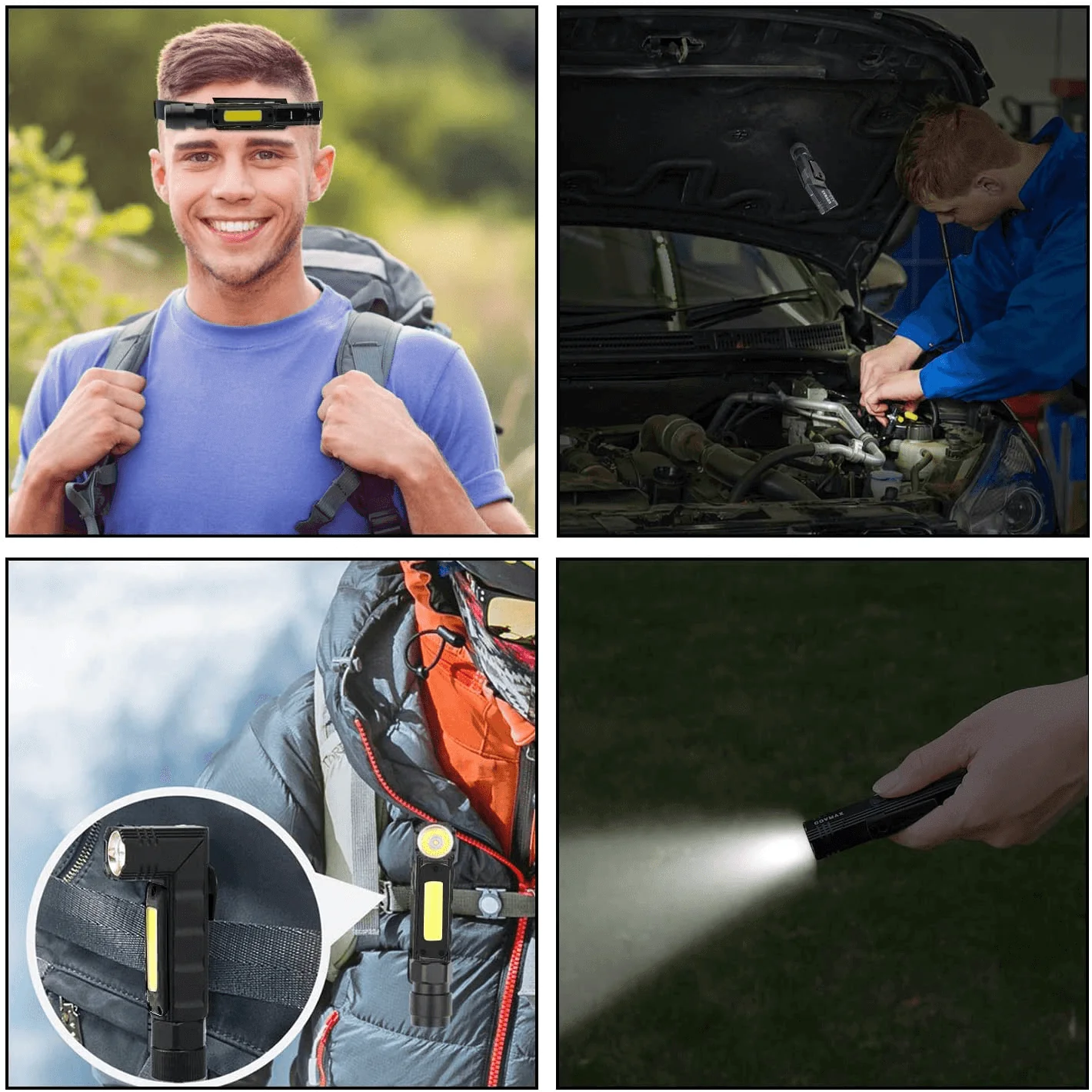 Rechargeable Magnetic Adjustable Camping Flashlight - Image 2