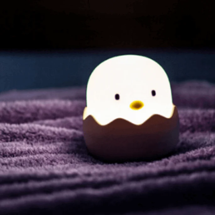 Rechargeable Silicone Chicken Egg Led Night Touch Lamp - Image 2