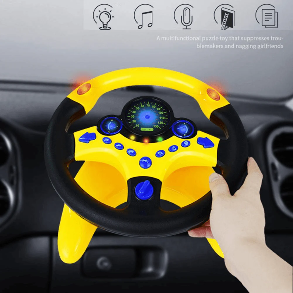 Electric Educational Car Simulation Steering Wheel Toy - Image 2