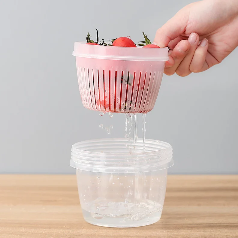 Vegetable Fresh-Keeping Drainer Mini Container - Image 2