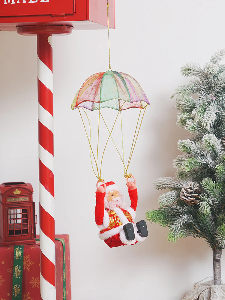 Electric Santa Claus Parachute Christmas Toy - Image 1