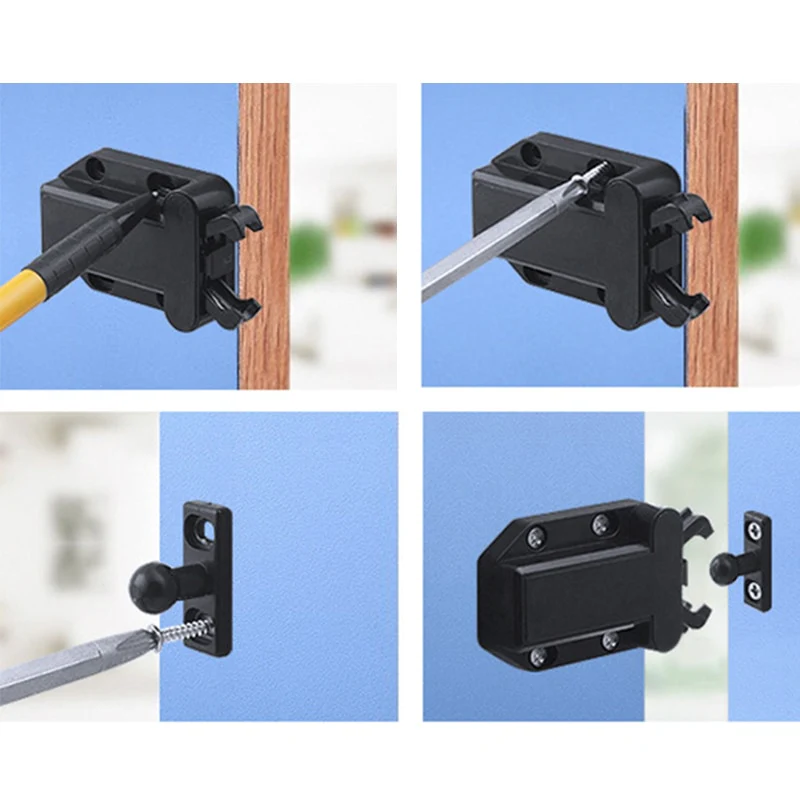 4Pcs Auto Pop-up Cabinet Locks - Image 2