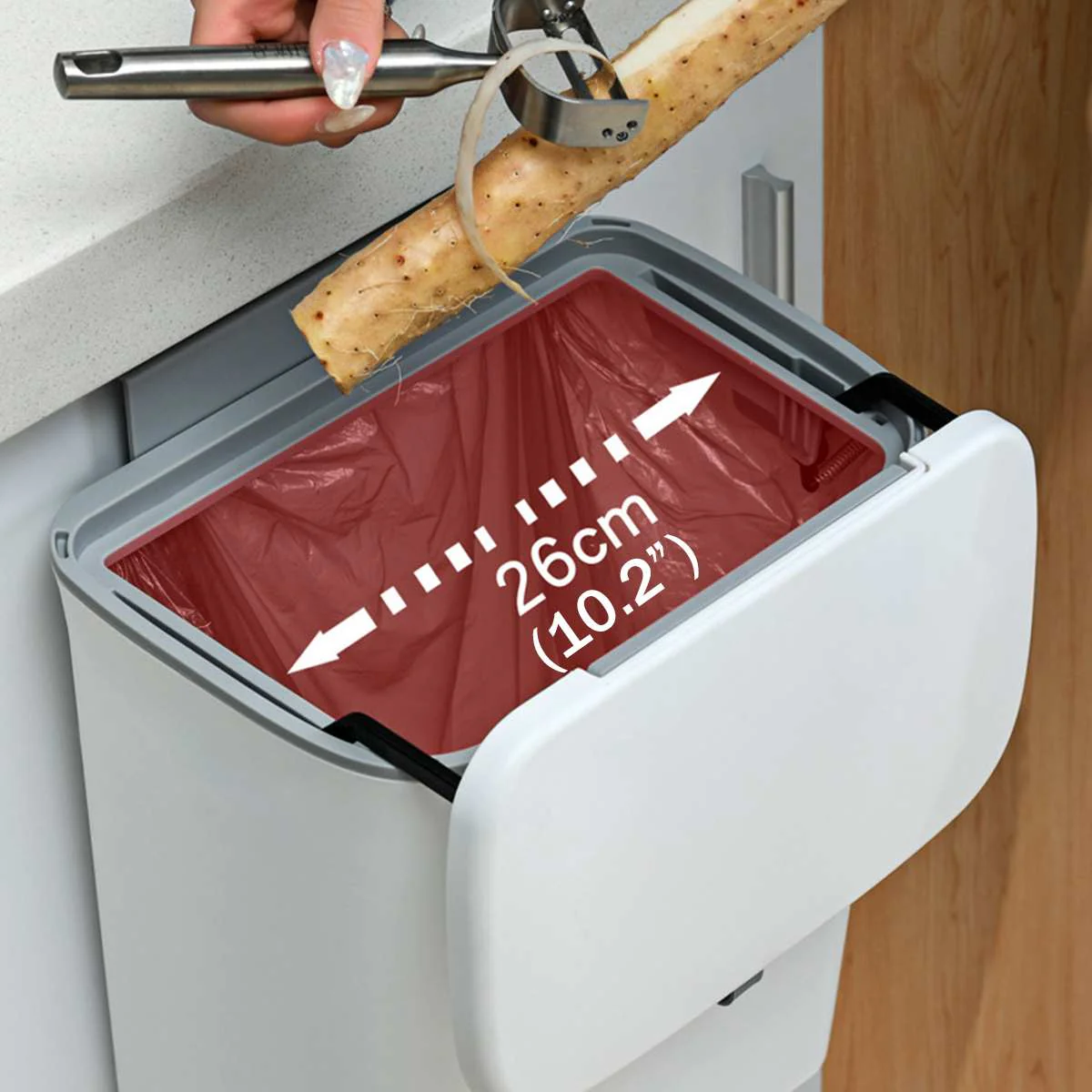 Wall-Mounted Smart Lid Trash Can - Image 3