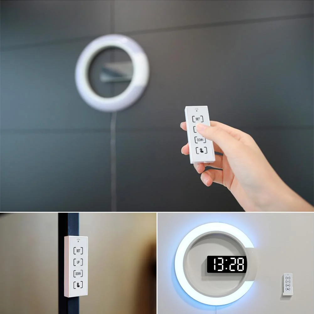 LED Ring Lamp Wall Clock - Image 2