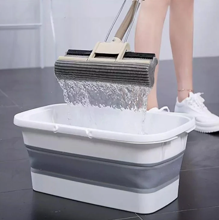 Foldable Silicone Mop Bucket - Image 1