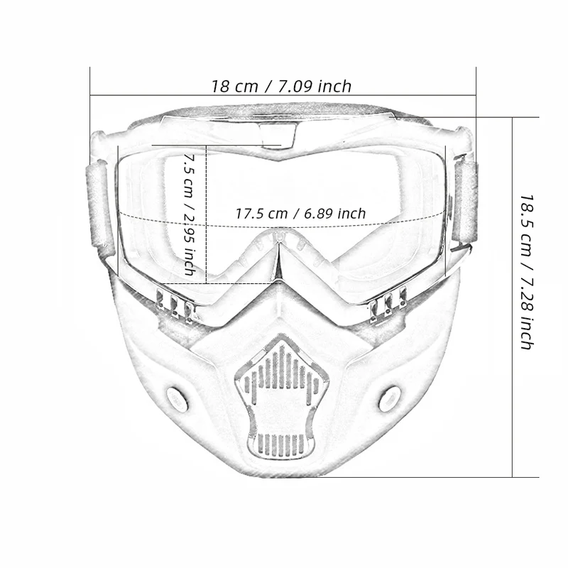Windproof Motorcycle Snowboard Helmet Goggles - Image 2
