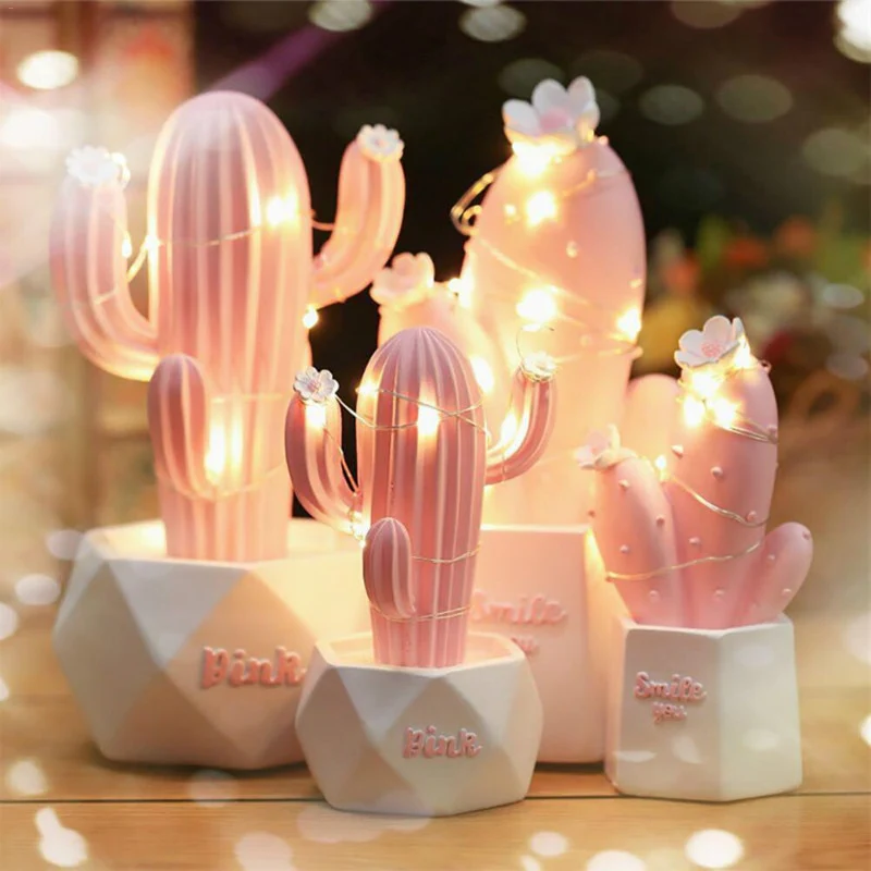 Colorful Cactus LED Table Night Lamp - Image 2