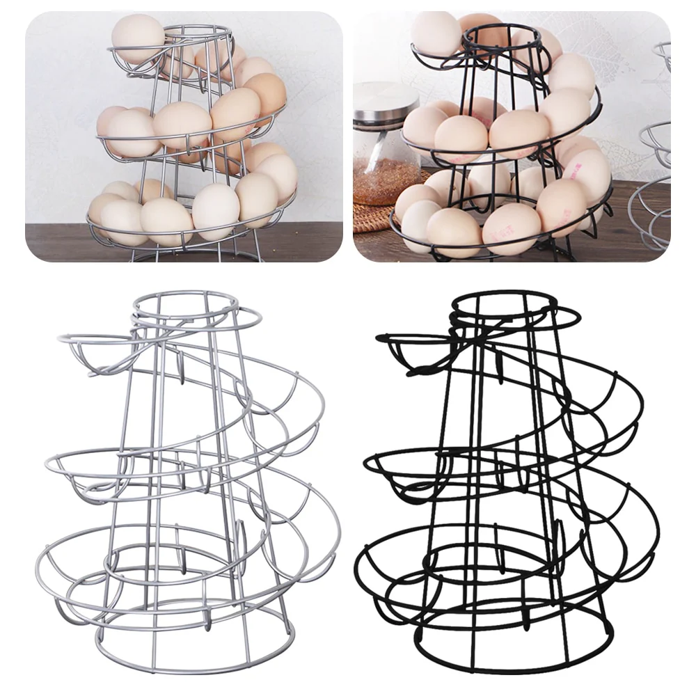 Creative Spiral Egg Dispenser Storage Rack - Image 3