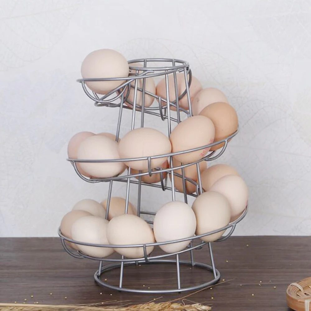 Creative Spiral Egg Dispenser Storage Rack - Image 2