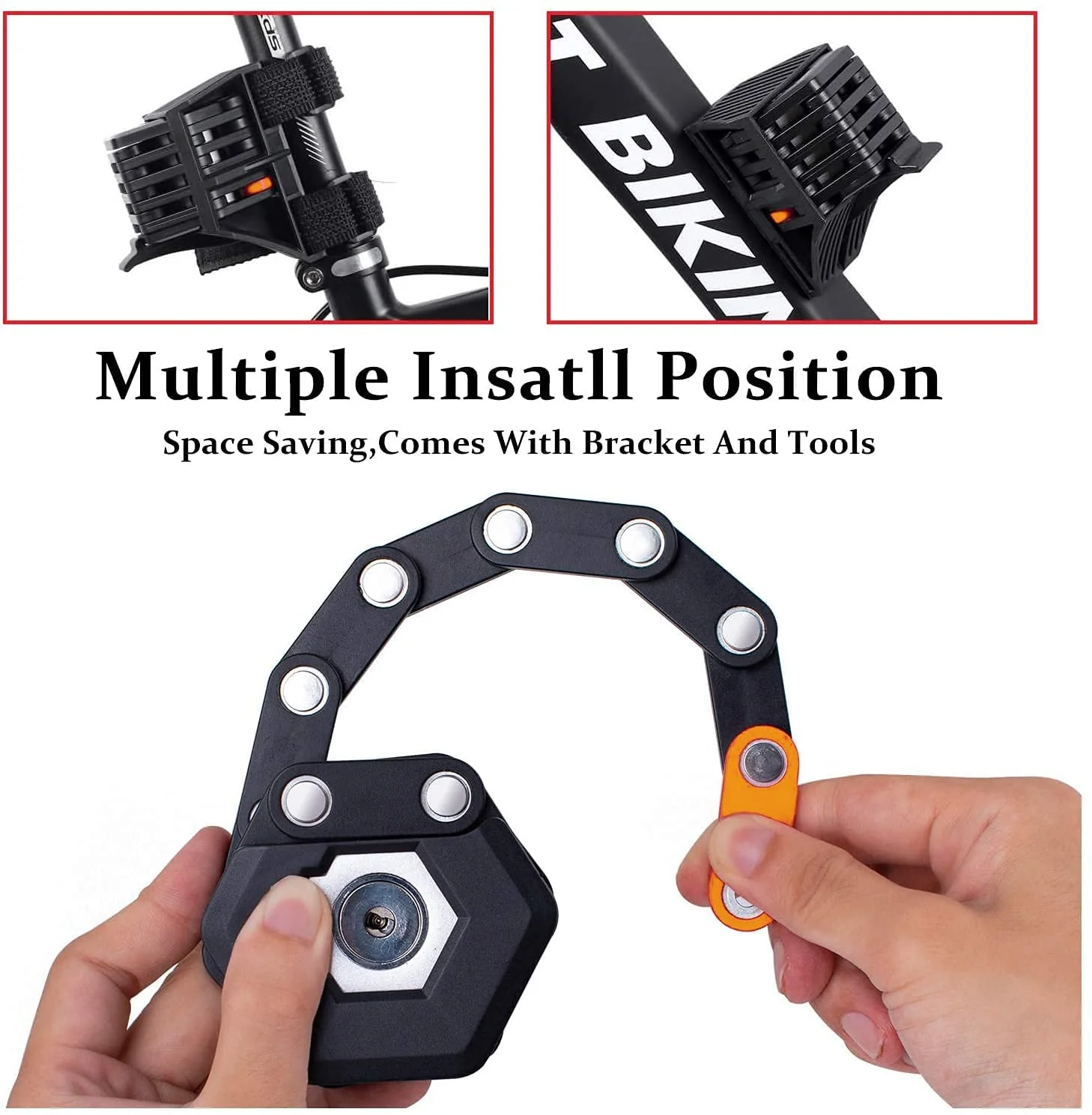 Anti-Theft Foldable Bike Chain Lock - Image 3