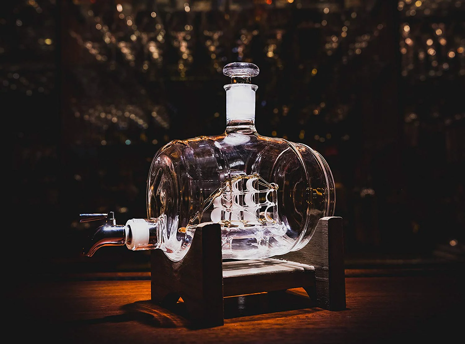 Creative Barrel Ship Whiskey Decanter - Image 2