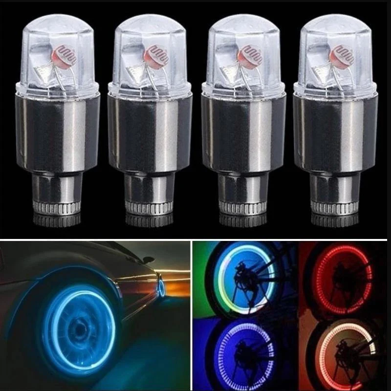 2pcs Car Bike Tire Valve Cap Lights - Image 1