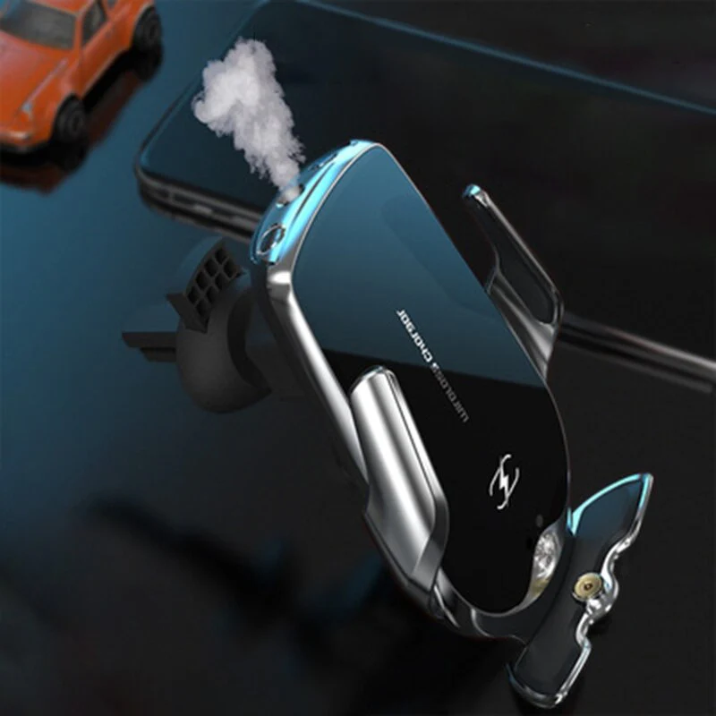Smart Aromatherapy Wireless Charging Car Phone Holder - Image 1