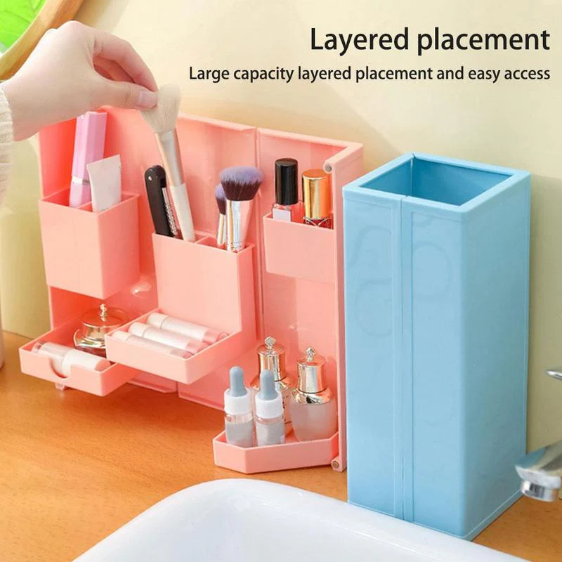 Foldable Stationary Makeup Storage Box - Image 2