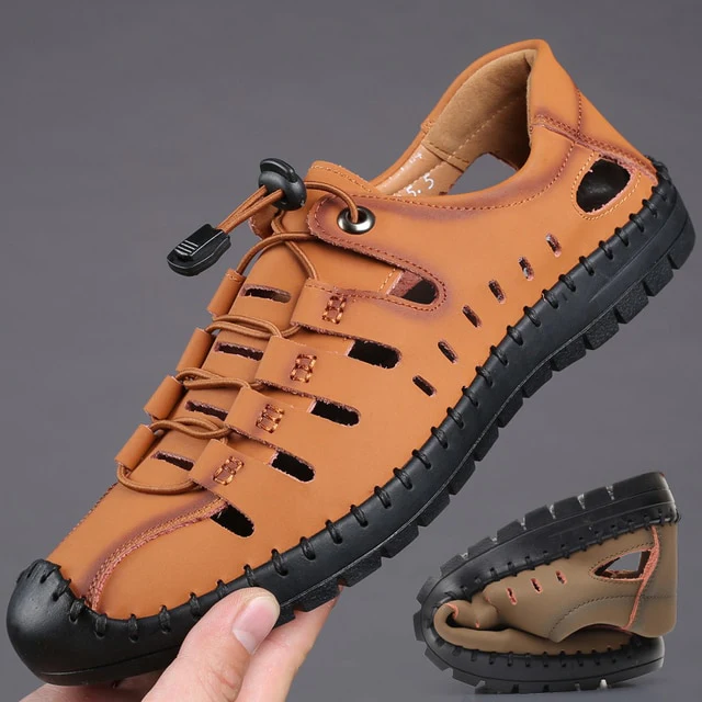 Casual Beach Flexible Leather Sandal - Image 1