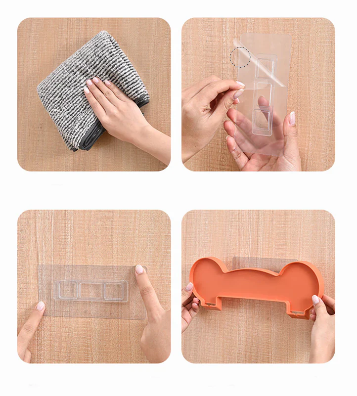 Self-Adhesive Stackable Wall Cloth Organizer Shelf - Image 3