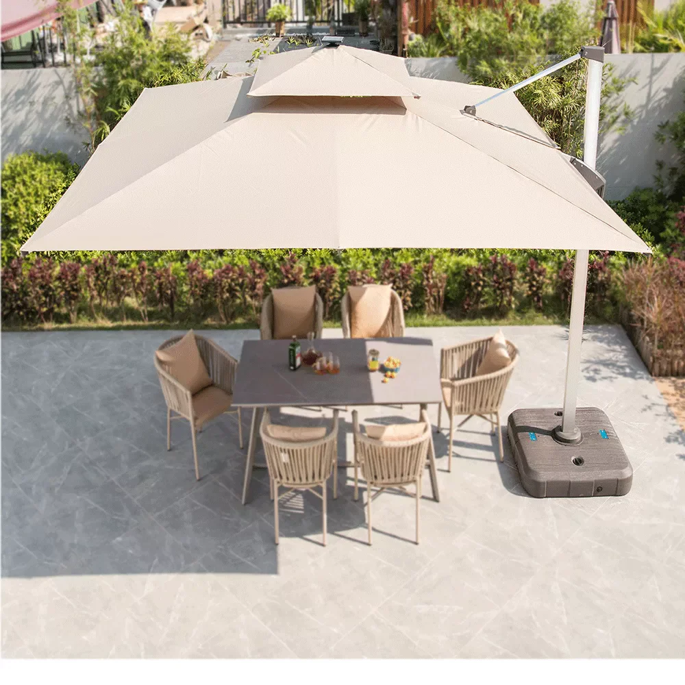 Windproof LED Adjustable Outdoor Umbrella - Image 2