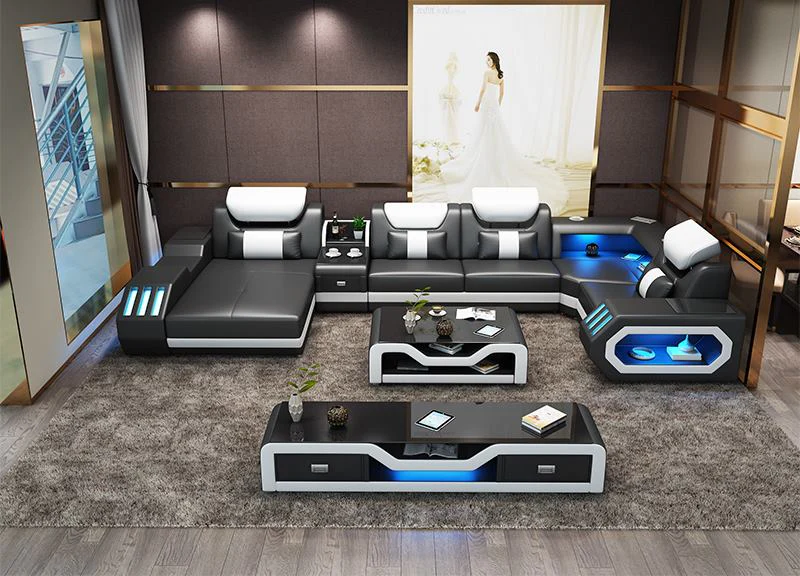 Futuristic Hyper-Lounge Grand Living Sofa Set - Image 3