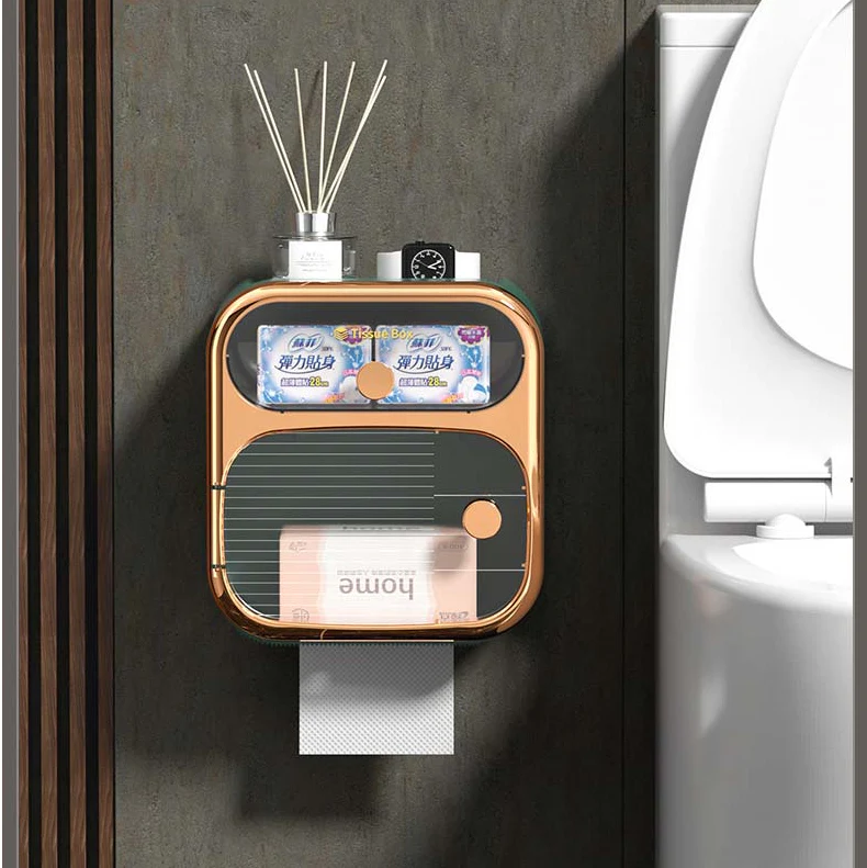 MultiBox Wall-Mounted Toilet Paper Towel Storage Box - Image 2