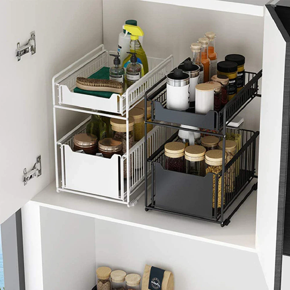 Under Sink Organizer Hidden Sliding Storage Rack - Image 1