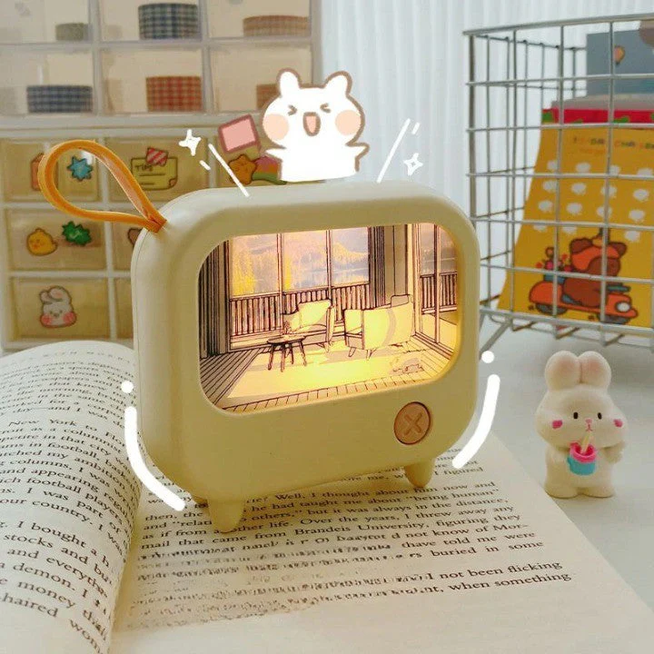 Mini Art TV Painting Decor Night Lamp - Image 1