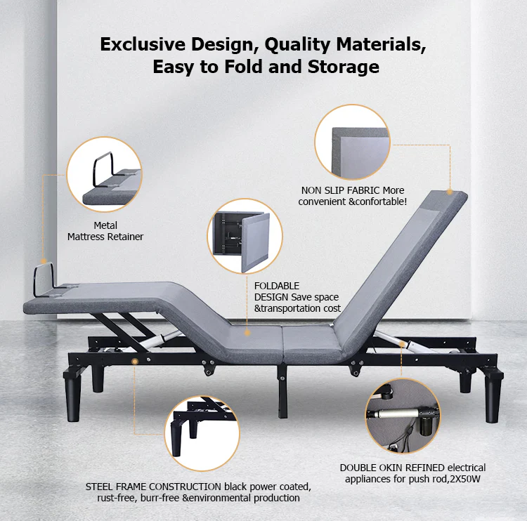 Adjustable Electric Dynamic Dream Foldable Bed - Image 3