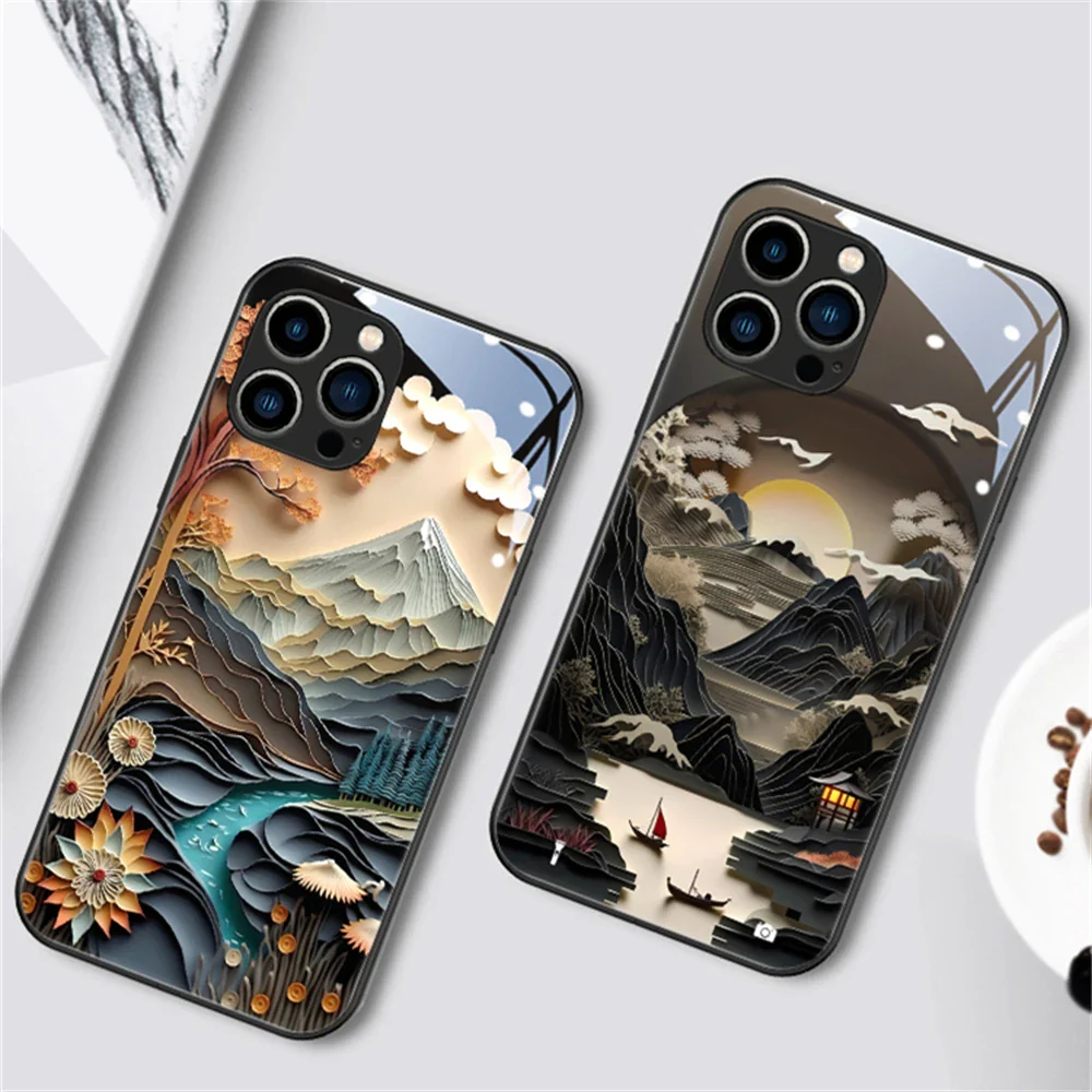 Fuji Mountain Sound-Activated LED Glass iPhone Case - Image 2