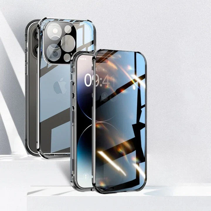 Invisible Shield Full Cover Anti-Peep Privacy  Magnetic Phone Case - Image 1