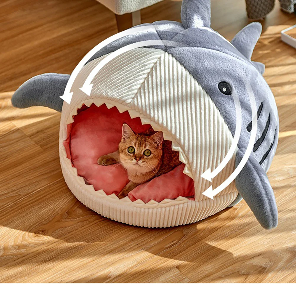 Sleepy Shark Portable Warm Pet House - Image 2