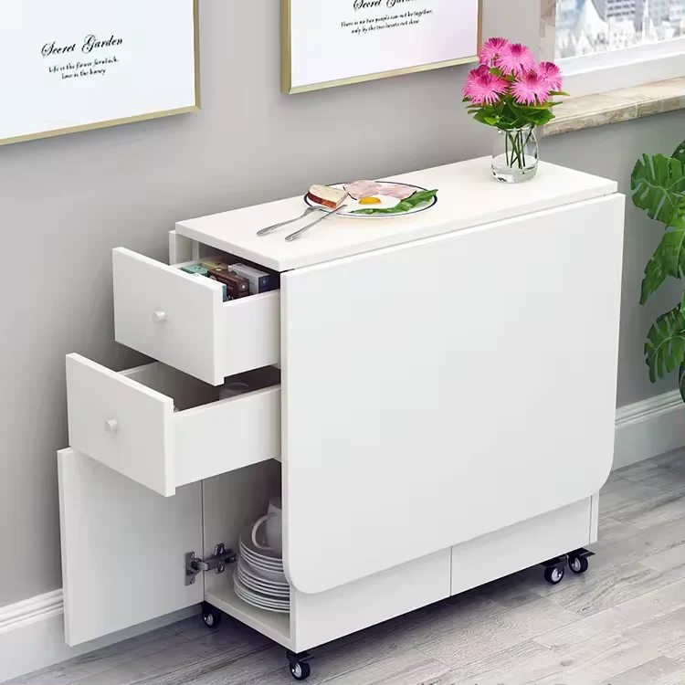 Multifunctional Home Office Extendable Drawers Rolling Storage Cart - Image 2