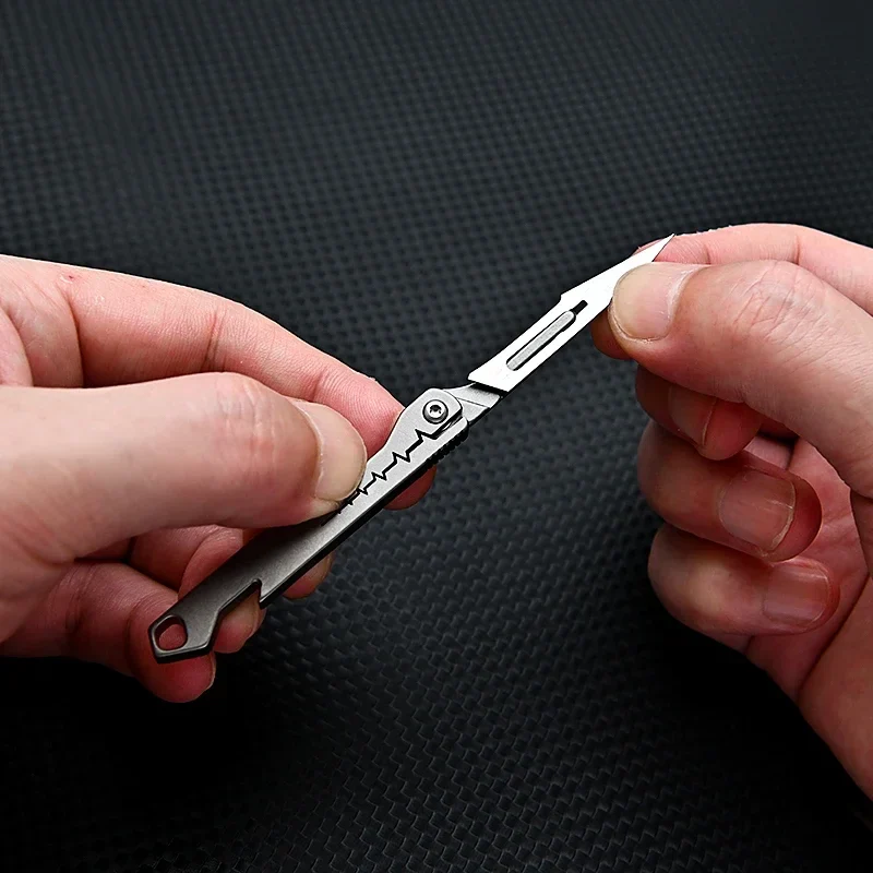 Titanium All-Purpose Foldable Sharp Cutter Knife - Image 2