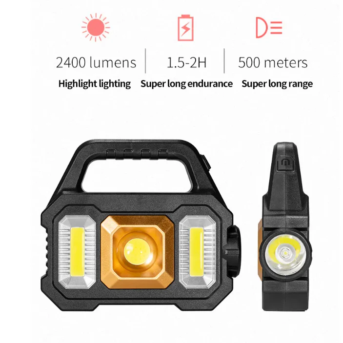 Solar Rechargeable Zoomable Camping Flashlight - Image 2
