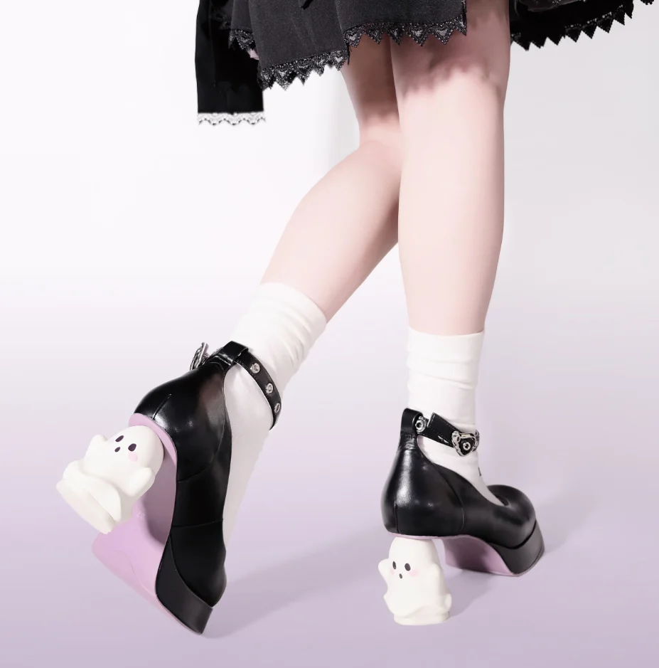 Cute Ghost Spooky Night Out High Heels - Image 2