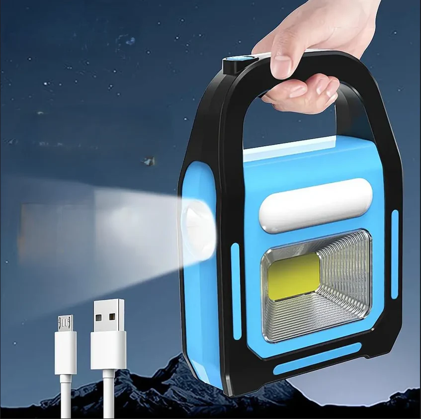 Solar USB Rechargeable Power Bank Camping Lantern - Image 1