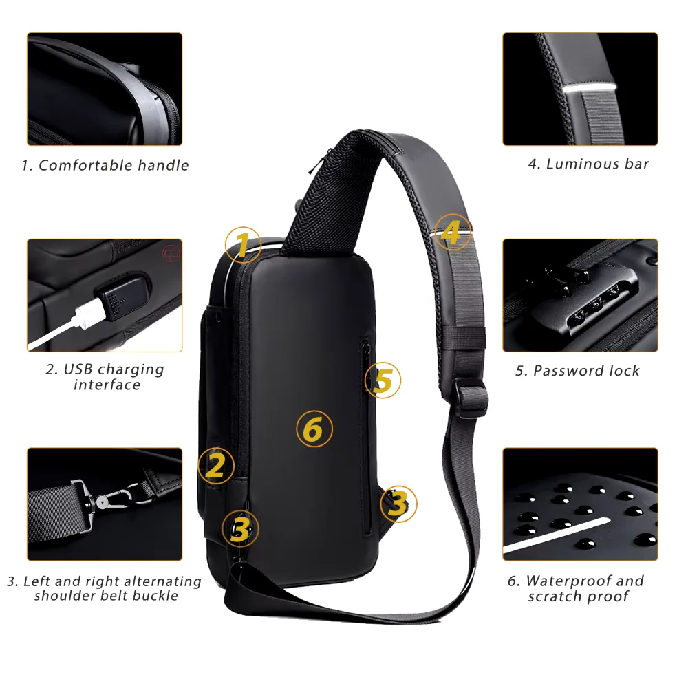 Crossbody Leather Anti-Theft Waterproof Bag - Image 2