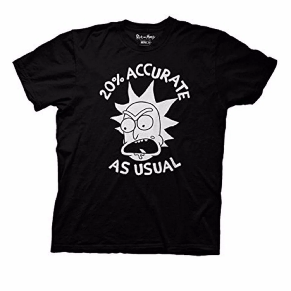 Rick And Morty 20% Accurate As Usual Adult T-Shirt - Image 1