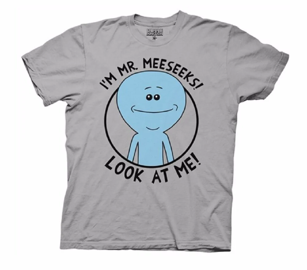 Rick And Morty Mister Meeseeks Look At Me Adult T-Shirt - Image 1