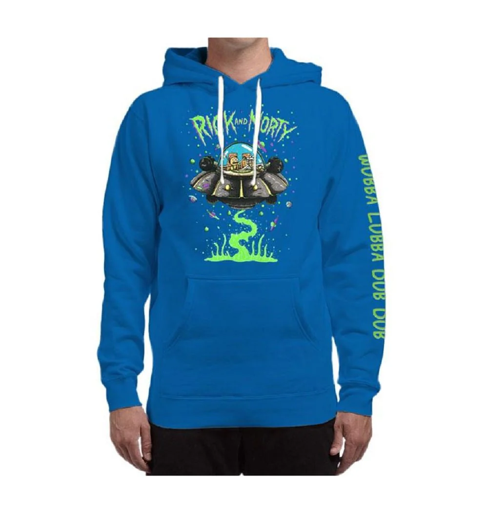 Rick And Morty Stylized Ufo Pullover Hoodie - Image 1