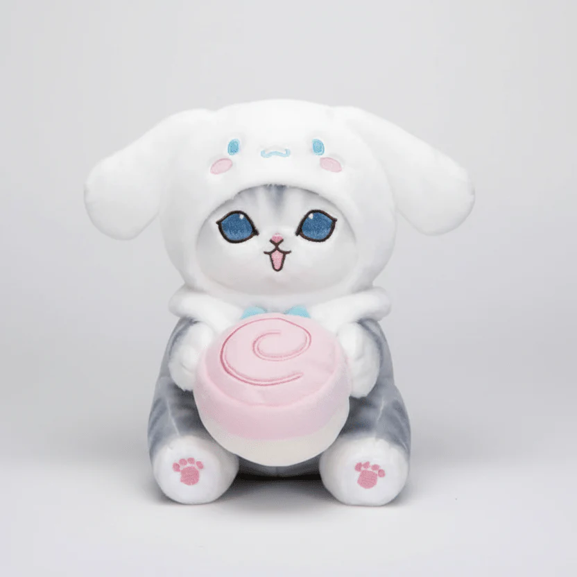 Mofusand Sanrio Cinnamoroll Cat Plush Keychain - Image 2