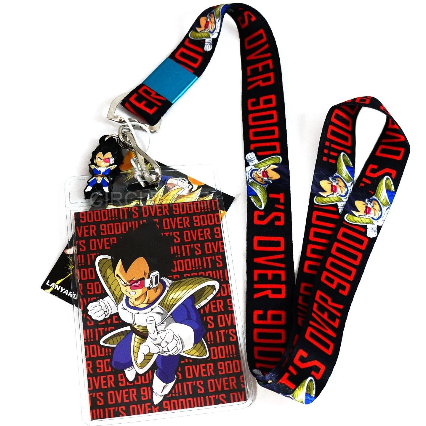 Dragon Ball Z Vegeta It's Over 9000 Anime Lanyard Neck Strap ID Holder - Image 1