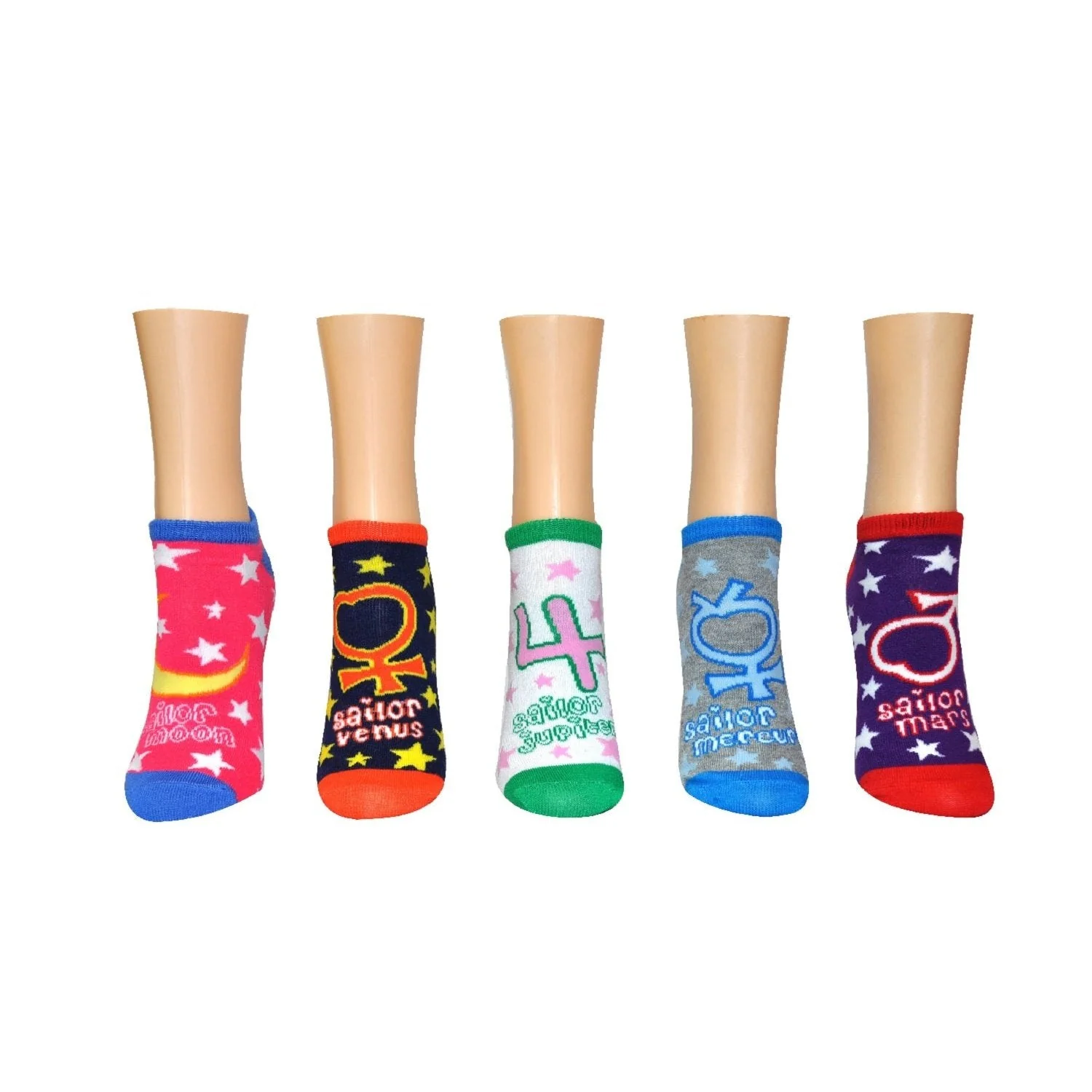 Sailor Moon Astronomical Symbols 5 Pack Low Cut Socks - Image 2