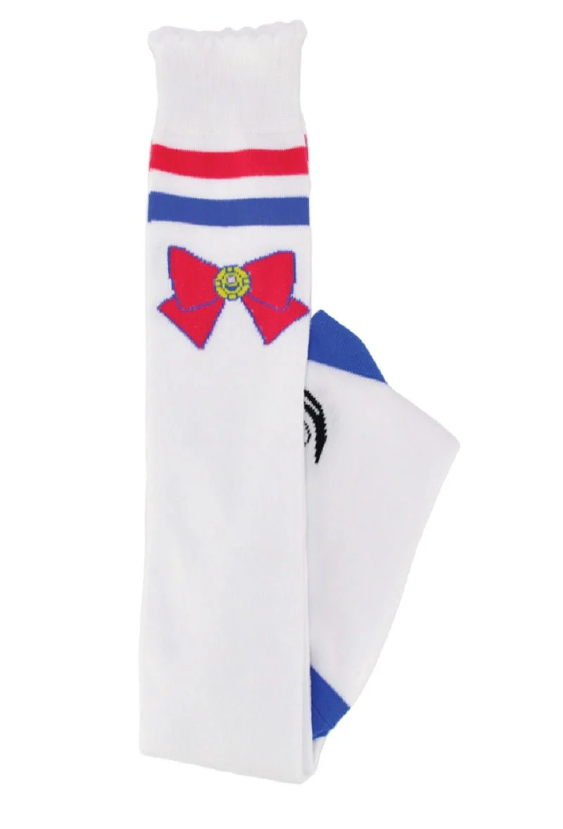Sailor Moon Bow Cosplay Anime Thigh High Socks - Image 2