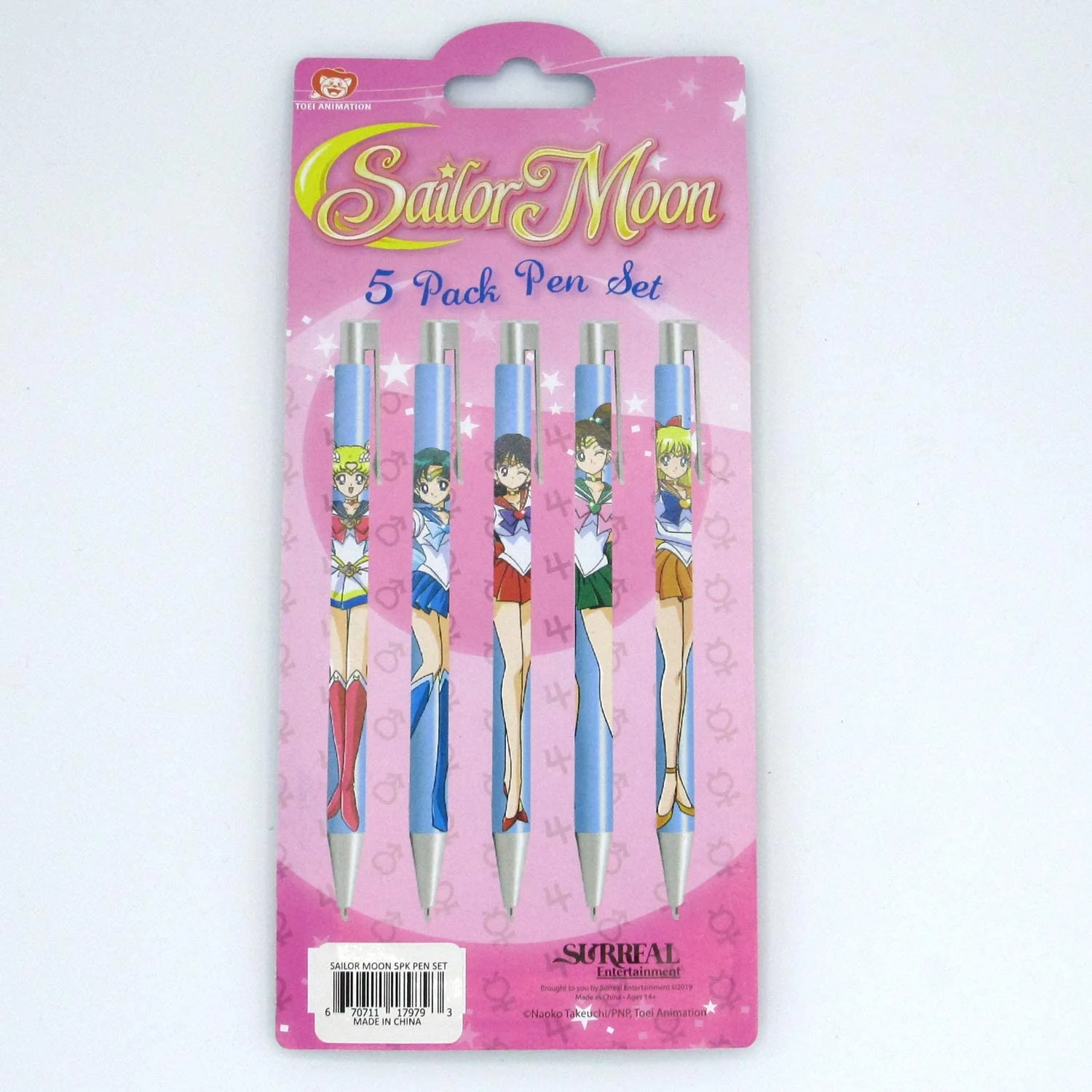 Sailor Moon Featuring Sailor Mercury Mars Jupiter Venus and Sailor Moon Pen Set of Five - Image 2